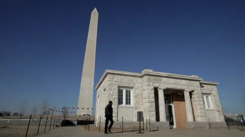 Washington Monument with office Stock Footage 47419212