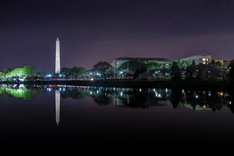 Washington Monument Reflection Stock Photos