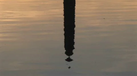 The Washington Monument reflects in the Reflecting Pool. 库存影片 438255