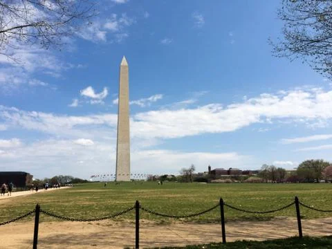 Washington monument in spring Stock Photos
