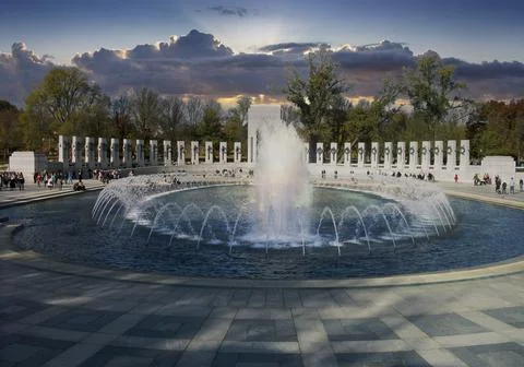The washington monument at sunset Stock Photos