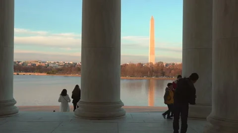 Washington monument, tidal basin Stock Footage 60027886