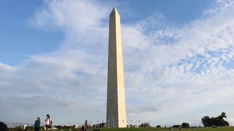 Washington Monument Time Lapse with Clouds Stock Footage 82312724