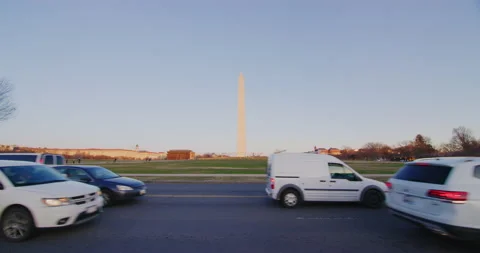 The Washington Monument With Warm Sunset Light In Washington DC Stock Footage 151222145