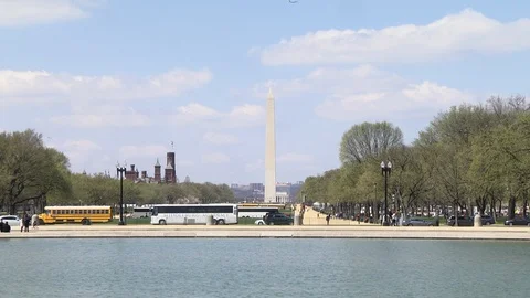 The Washington Monument in Washington DC on a Nice day in Spring Video stock 88645053