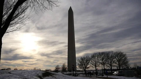 Washington Monument3 airplane Stock Footage 84263421