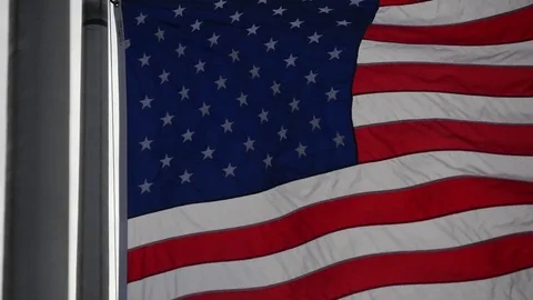 Washington Monument4 flag Stock Footage