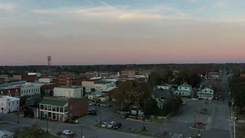 Washington NC Small Town Sunset Stock Footage 145375559