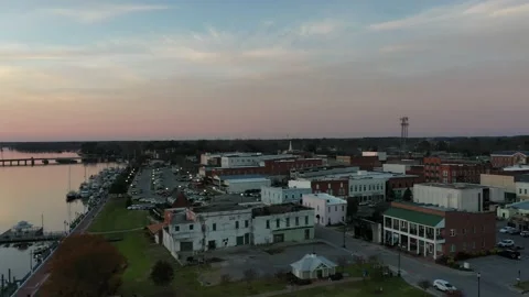 Washington NC Sunset Stock Footage 145375536