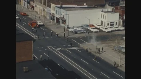 Washington Riots on the road - 1968 Stock Footage 83659125