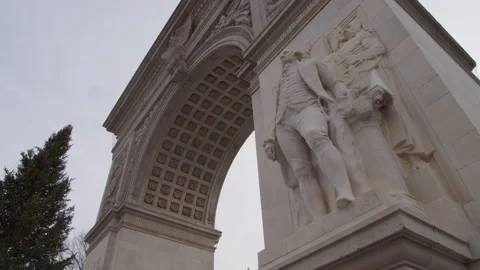 Washington Square Arch Low Angle Stock Footage 230515903