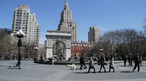 Washington Square Arch, NYC Stock Footage 22315592