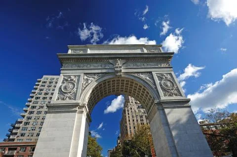Washington square arch Stock Photos