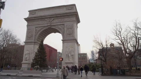 Washington Square Arch Slow Motion Video stock 230508165