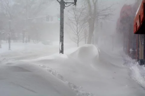 Washington Square Blizzard Stockfoto's