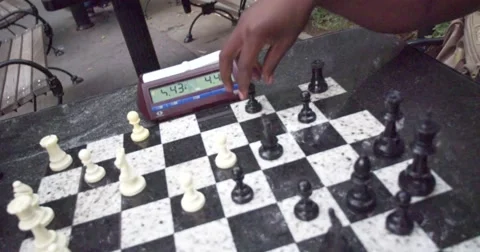 Washington Square Park Chess Game Video stock 42660644
