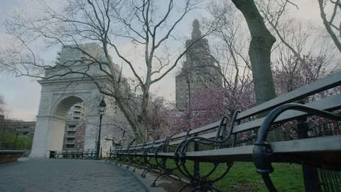 Washington Square Park Empty Vídeo Stock 128057894