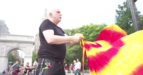 Washington Square Park Performer Stock Footage 42660536