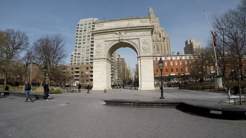 Washington Square Park Time Lapse 2 4K Stock Footage 102481396