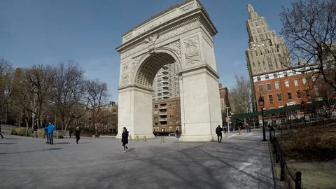 Washington Square Timelapse Sideview 4K Stock Footage 102481421