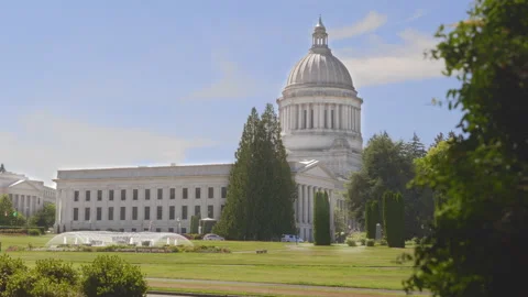 Washington State Capitol Building Vertical Reveal East Side Vídeos de archivo 265329264