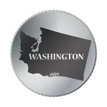 Washington State Coin Stock Illustration