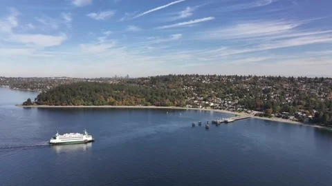 Washington State Ferry 2 Stock Footage 305414689