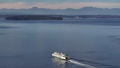 Washington State Ferry 3 Stock Footage 305414641