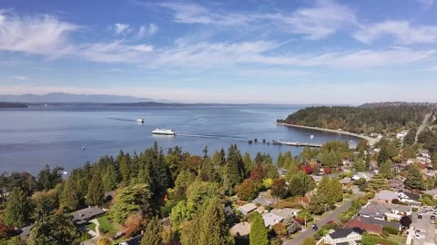 Washington State Ferry 5 Stock Footage 305414681