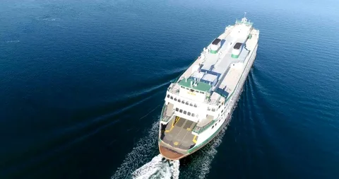 Washington State Ferry Boat Stockbeeldmateriaal 104321038