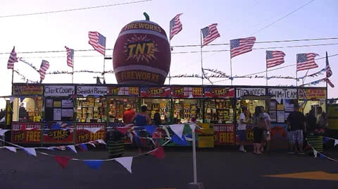 Washington State Fireworks Stand Stock Footage 25255918