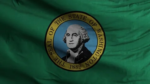 Washington State Flag 4K Stock Footage 147592461