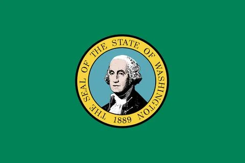 Washington State Flag background illustration Stock Illustration