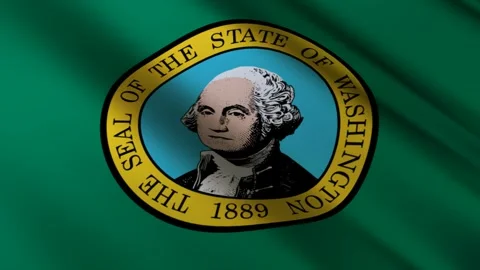 Washington State Flag Stock Footage 276105718