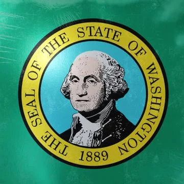 Washington State flag icon Stock Illustration