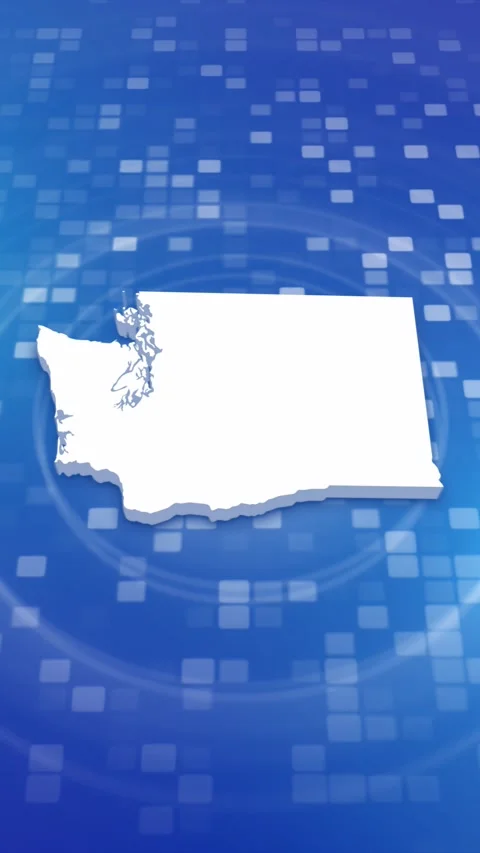 Washington State Map Intro Stock Footage 260129933