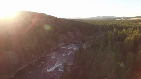 Washington Sunset Stock Footage 77256664