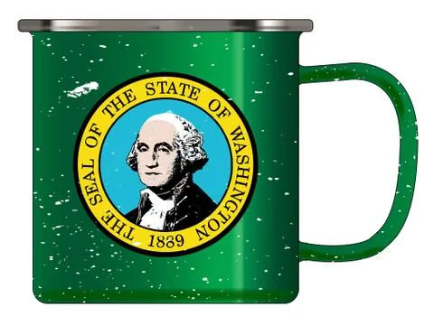 Washington Tin Cup Ilustração Stock