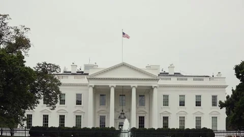 Washington White DC House Time Lapse Capital American Flag USA Vídeo Stock 140482938