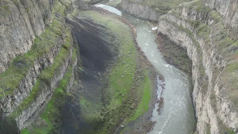 Washington's Hidden Treasure: 4k Drone Footage of the Majestic Palouse Falls Stock Footage 237833184