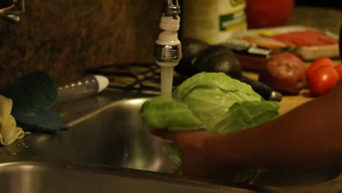 Washingvegetables Video stock 4885120