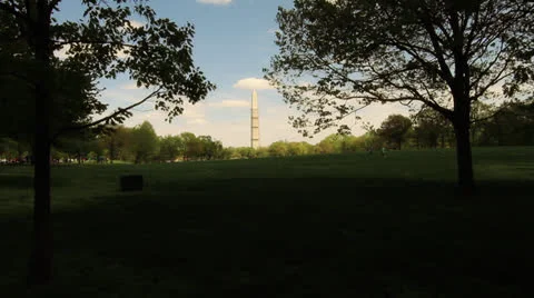 WashMonumentThroughTheTrees 動画素材 23018599