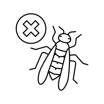 Wasp control line icon vector illustration Stock Illustration