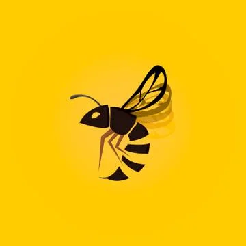 Wasp insect icon vector Stock Illustration