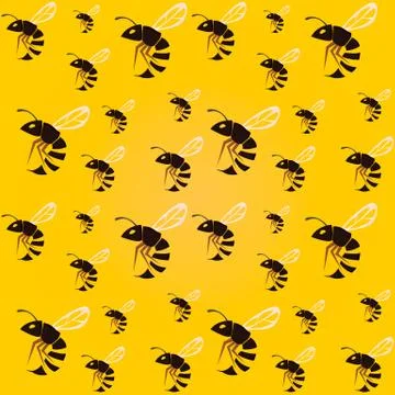 Wasp insect seamless icon vector Stock Illustration
