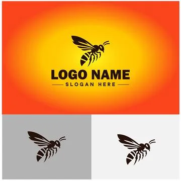 Wasp logo vector art icon graphics for company brand business icon wasp Log.. Stock Illustration
