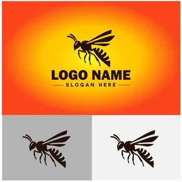 Wasp logo vector art icon graphics for company brand business icon wasp Log.. Stock Illustration