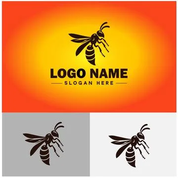 Wasp logo vector art icon graphics for company brand business icon wasp Log.. Stock Illustration