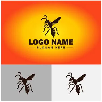Wasp logo vector art icon graphics for company brand business icon wasp Log.. Stock Illustration