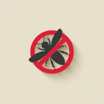 Wasp warning sign Stock-Illustration